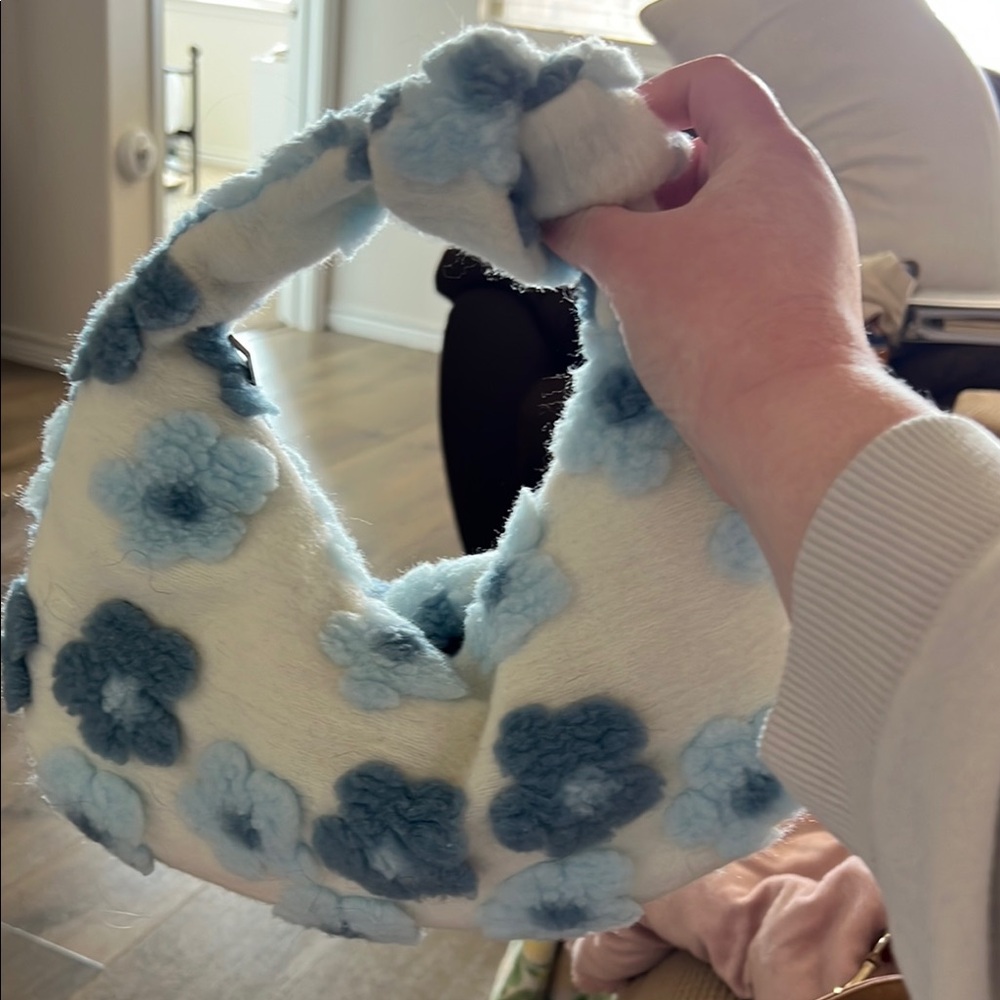 Floral Blue and White Baby doll sling shoulder bag